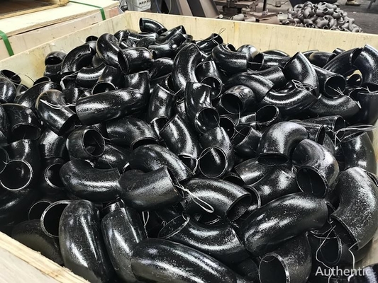 Coude 45 d'acier au carbone coude soudé bout à bout de 90 degrés pour l'installation de canalisation
