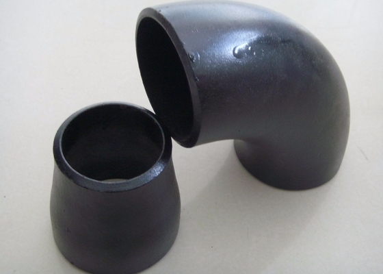 R1 R1.5 90 peinture 8&quot; sans couture soudé bout à bout de noir du coude A234 Wpb de tuyau d'acier de degré