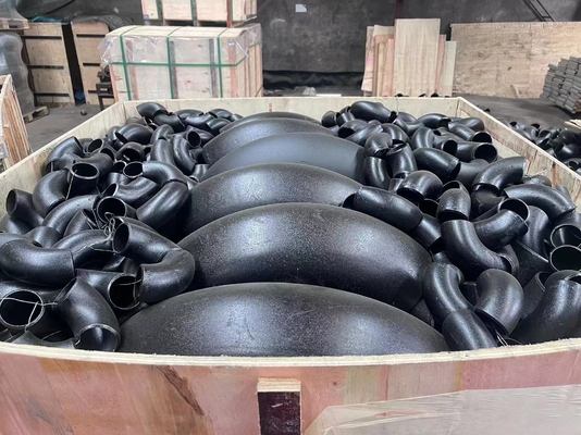 peinture noire de sablage standard du GOST JIS ASTM de coude du conduit d'acier au carbone de 219mm