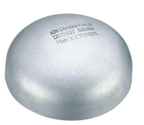 2mm-300mm 304 chapeaux soudés bout à bout d'acier inoxydable pour l'industrie pétrochimique