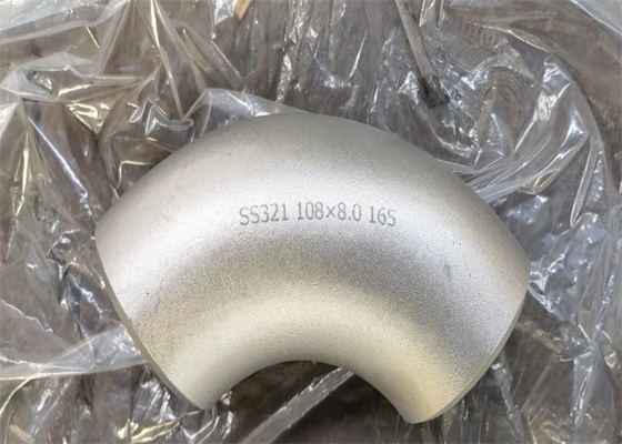 Le coude sans couture 304L SS321 de tuyau d'acier de Sch 40 bout de la LR de 90 degrés a soudé