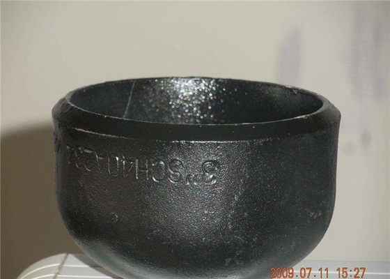 Résistance d'usage du gris A234 WP12 de noir du chapeau SCH80 de tuyau d'acier au carbone d'A420 WPL6