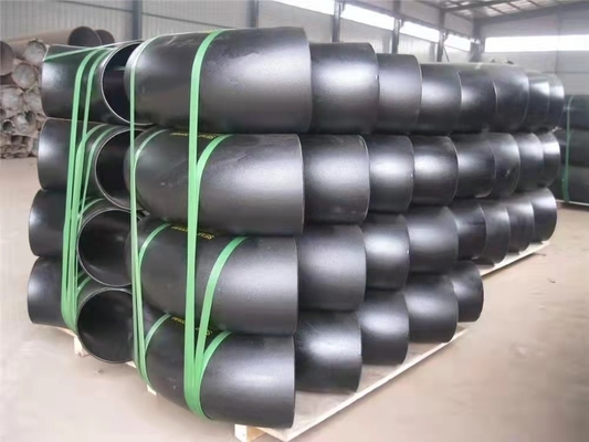 1.5D Pipe à long rayon coude raccords de tuyauterie sans couture STD ASME A234 SCH40 MS Peint en noir