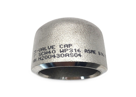 Chapeau de tuyau soudé par bout inoxydable de chapeau de tuyau d'acier de DST ASME B16.9 adaptant 24 pouces